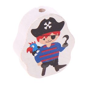 Pirate motif bead - pirate 'Pirate blue-red' 24 in stock 